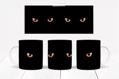 Cats Eyes Mug Wraps 10 Colours PNG & JPG Product Image 3