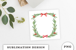 Watercolor Christmas Crest Frame png Product Image 3