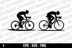 Illustration of a cyclist isolated on white background. Product Image 3