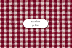 Red Gingham Check Seamless Pattern Digital Paper Product Image 1