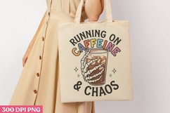 Running on caffeine &amp; chaos PNG, Iced Coffee Mental Product Image 3