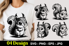 Cute Baby Squirrel SVG PNG Product Image 1