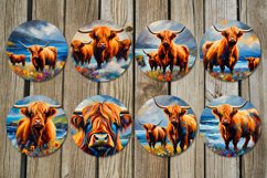 Highland Cows | Sublimation car coaster &amp; key chain designs Product Image 3