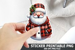Christmas Santa Sticker| Christmas Sticker PNG Design Product Image 1