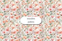 Flowers Digital Papers - Scrapbook Paper - Seamless Product Image 1