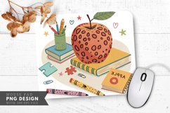 Funky Leopard Spot Apple Surrounded Mouse Pad PNG Product Image 1
