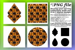 Sublimation on Teardrop Earrings: 3D Inflated Puff Patterns Product Image 1