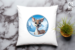 Adorable Baby Deer Winter Clipart Sublimation PNG Product Image 3