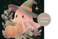 Halloween Ghost Tumbler Wrap Design, Halloween Pumpkin PNG Product Image 3