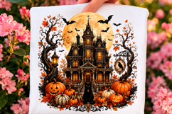 Gothic Haunted House Halloween PNG Product Image 1