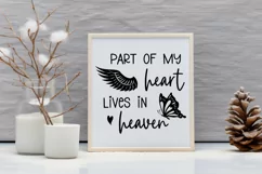 Part of my heart lives in heaven svg Product Image 3