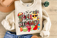 Hello Summer PNG sublimation |Beach &amp; Summer PNG T-Shirt Product Image 6