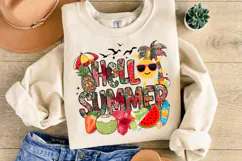 Hello Summer PNG sublimation |Beach & Summer PNG T-Shirt Product Image 6