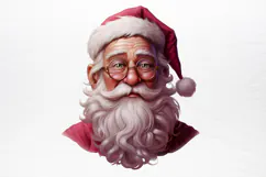 Vintage Black Pink Santa Claus Sublimation PNG Product Image 3