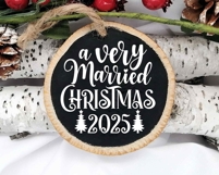 Our First Christmas Ornament SVG, A Very Married Christmas Product Image 2