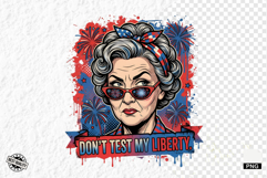 Funny Patriotic Grandma PNG Illustration Product Image 1
