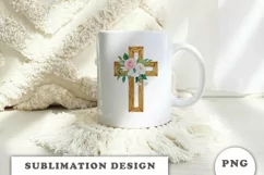 Floral cross Png clipart Product Image 3