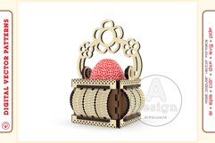 Easter basket v10 - laser cut vector - Glowforge ready file Product Image 3