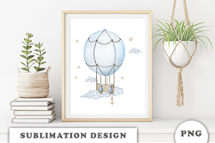 Watercolor Air Balloon png Product Image 3