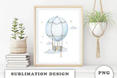 Watercolor Air Balloon png Product Image 3
