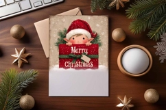 Christmas Elf digital paper, Christmas background clipar Product Image 3
