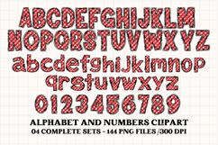 Valentine Alphabet Clip Art, valentines day letters doodle Product Image 3