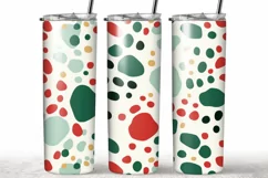 20oz Skinny Tumbler Sublimation, Christmas Leopard Design Product Image 1