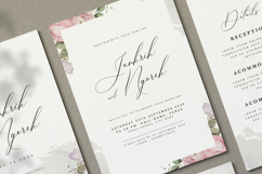 beautiful wedding card invitation set with roses flower Product Image 3