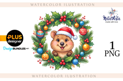 Christmas Quokka: Watercolor Holiday Magic Product Image 1