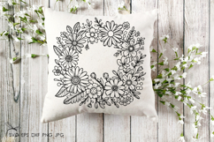 Spring flowers wreath SVG Product Image 3