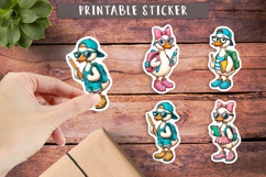 Back to school Goose Stickers | Cute animal sticker for kids Product Image 2