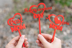 Happy womens day cake topper digital file laser cut cricut d Product Image 3