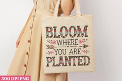 Bloom Where You Are Planted PNG, Hello Spring Sublimation PN Product Image 1