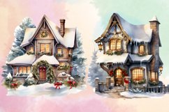 Christmas Houses Clipart Bundle, Christmas Product Image 4