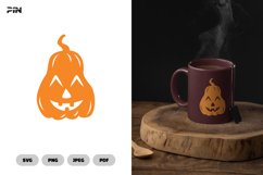 Cute Pumpkin SVG &amp; Clipart Product Image 1