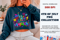 America Graffiti Liberty PNG | Colorful Patriotic DTF Product Image 4