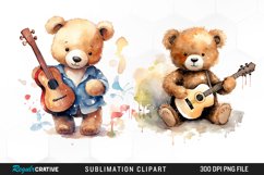 Watercolor Teddy PNG Clipart Product Image 1