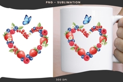 Berry heart png design for T-shirts Product Image 3