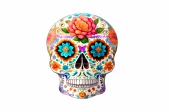 Sugar skull PNG, Day of the Dead clipart, Dia de los muertos Product Image 4
