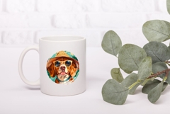 Beagle Dog Illustration, Summer Beagle Dog Sublimation Product Image 3