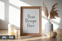 Warm Candle Frame Mockup PSD Product Image 1