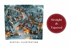 3D Christmas Tumbler Wrap, 3D Winter Tumbler Design Product Image 3