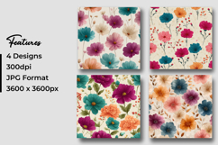 Floral Blossom Pattern Digital Paper Product Image 3