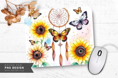 Soft Glow Butterflies Mouse Pad PNG Design Product Image 1