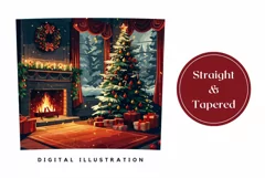 Christmas Tree Tumbler Wrap, Cozy Winter Tumbler Template Product Image 3