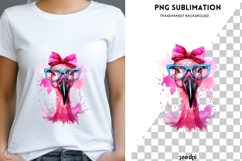 Pink flaminngo png design for T-shirts Product Image 3