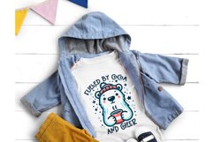 Fueled by cocoa and cheer PNG quote. Polar bear PNG. Product Image 3