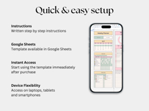Daily &amp; Weekly planner, task, To Do List google sheets Product Image 3