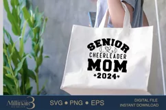 Senior Cheerleader Mom 2024 SVG PNG Sublimation |Baseball Product Image 3