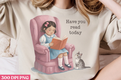 Have you read today PNG, Reading Books Sublimation PNG Product Image 3